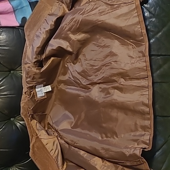 Real Tan Suede Leather Jacket by JL Studio size 24w - Picture 6 of 9
